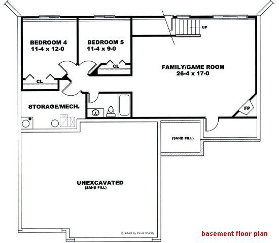 house plan #051263 (basement)